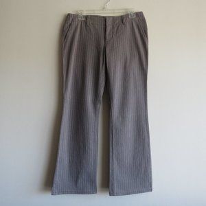 New Women’s Express Chino Lt Grey Striped Casual Jeans Bootcut Leg Pants Size 6